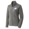 Women's Heather Microfleece Full Zip Jacket Thumbnail